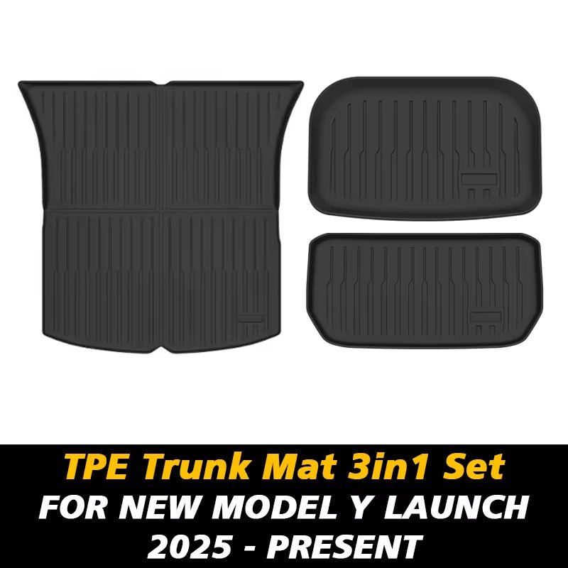All - Weather TPE Floor Mats & Cargo Liner for 2025+ Tesla Model Y - Tes Accessories